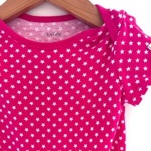 10/$30💥Gap Stars Print Baby Girl Bodysuit Onesie, Magenta & White, Short Sleeves